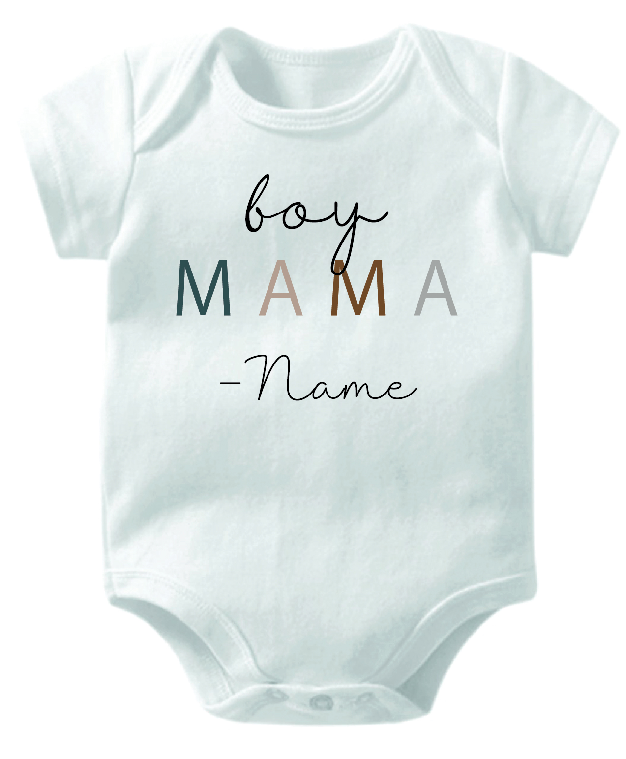 Personalised Baby Mama White Cotton Baby Romper